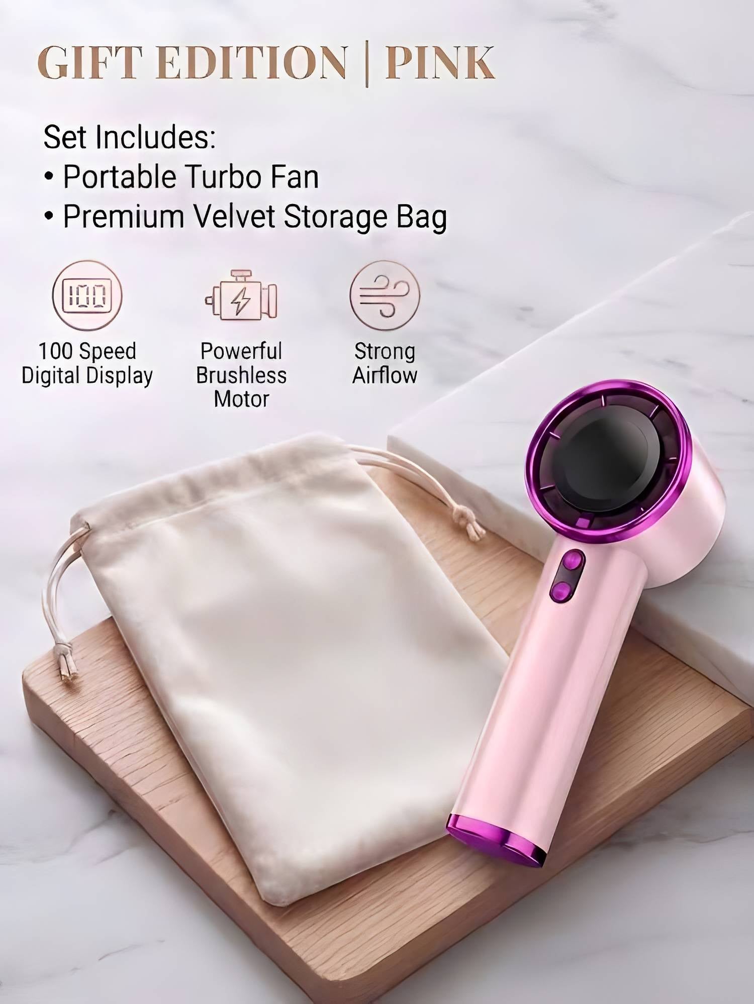 PHOLAS Fan + Velvet Bag